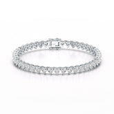 10.75 CT Lab Grown Heart shape Diamond Tennis Bracelet